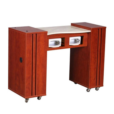 Adelle (Auv) Manicure Table - Classic Cherry - Deco Salon - Stations