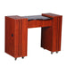 Adelle (A) Manicure Table - Classic Cherry - Deco Salon - Stations