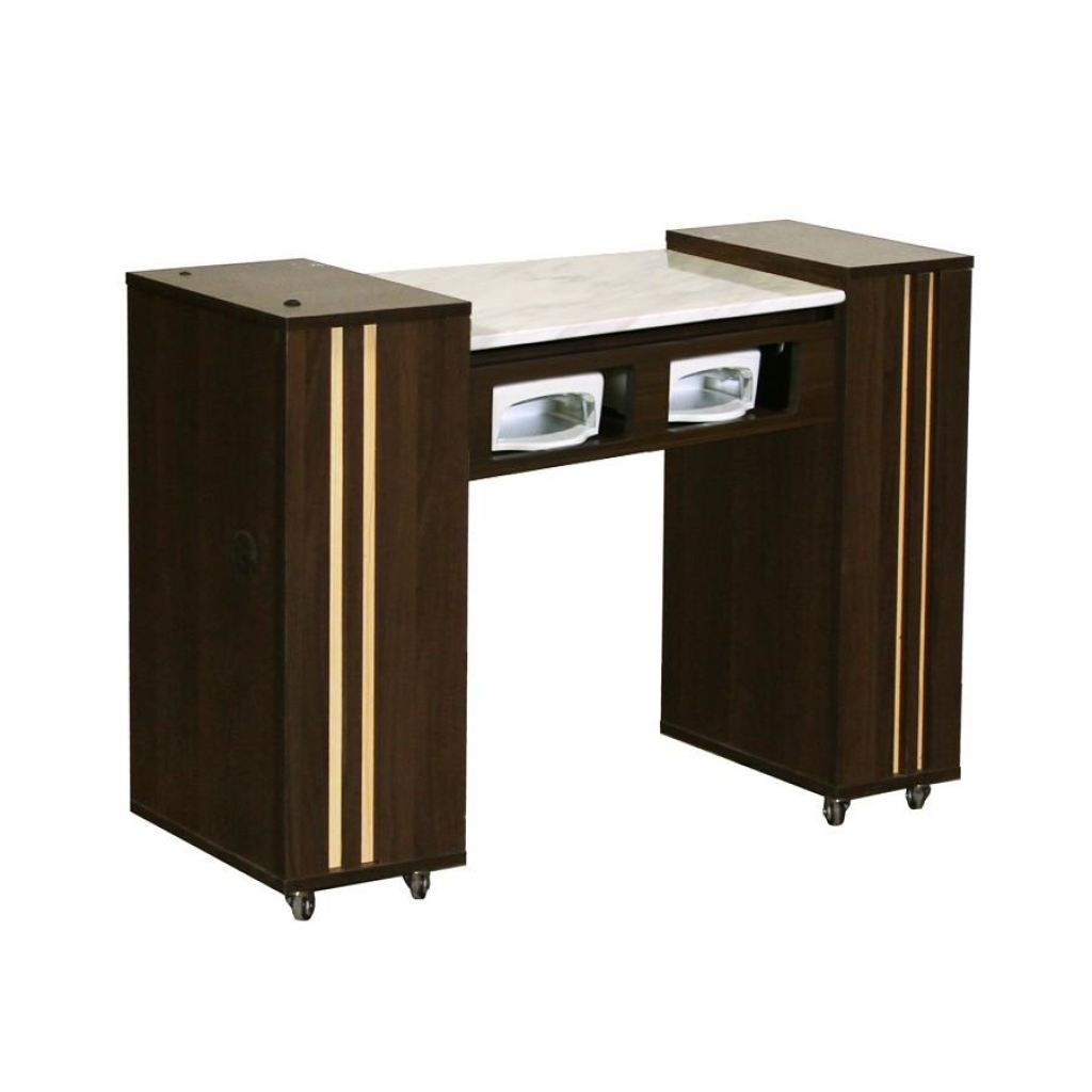 Adelle (Auv) Manicure Table - Chocolate - Deco Salon - Stations