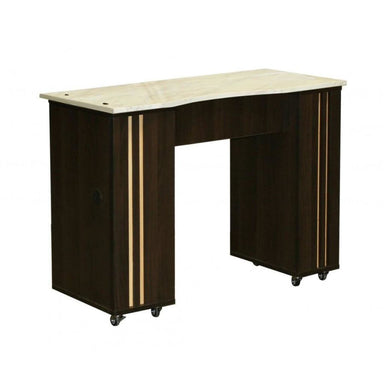 Adelle (B) Manicure Table - Chocolate - Deco Salon - Stations
