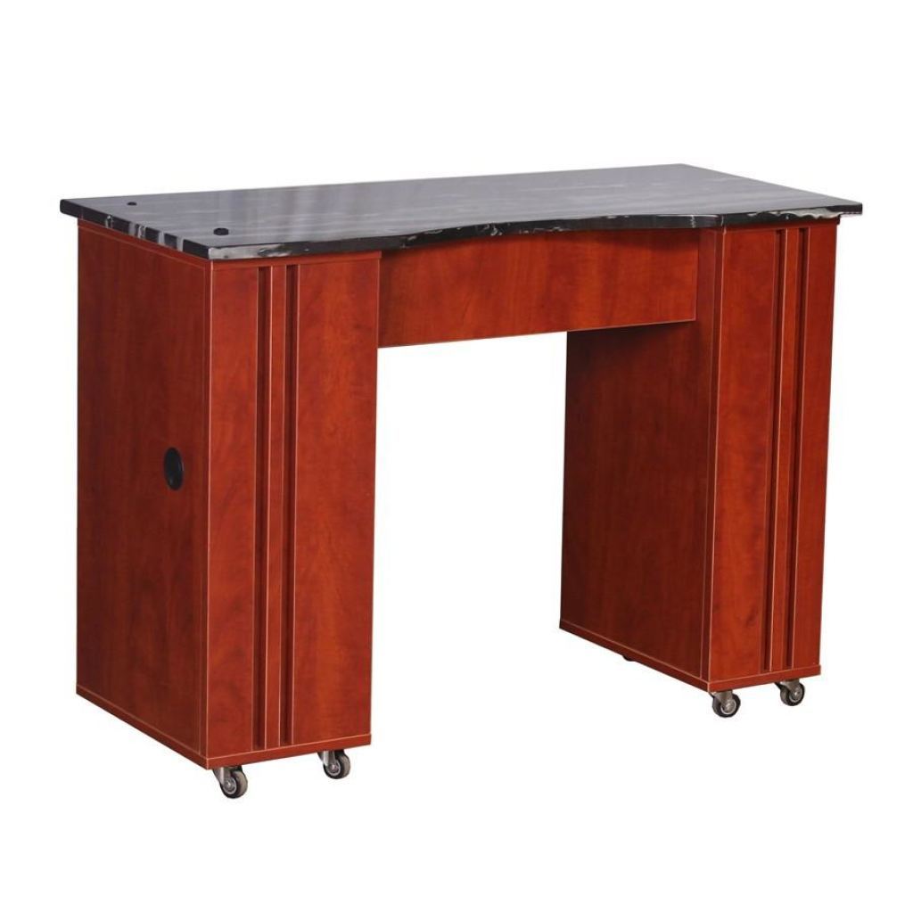 Adelle (B) Manicure Table - Classic Cherry - Deco Salon - Stations