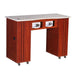 Adelle (Buv) Manicure Table - Classic Cherry - Deco Salon - Stations