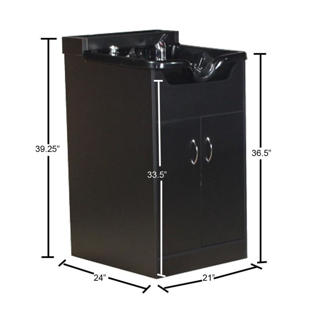 Brook Shampoo Cabinet - Black - Deco Salon - Trolleys Carts And Cabinets