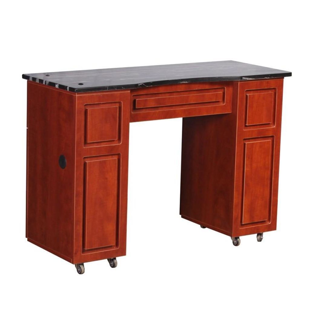 Canterbury (B) Manicure Table - Classic Cherry - Deco Salon - Stations