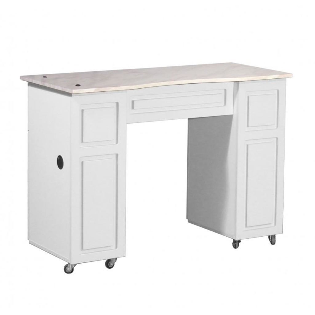 Canterbury (B) Manicure Table - White - Deco Salon - Stations