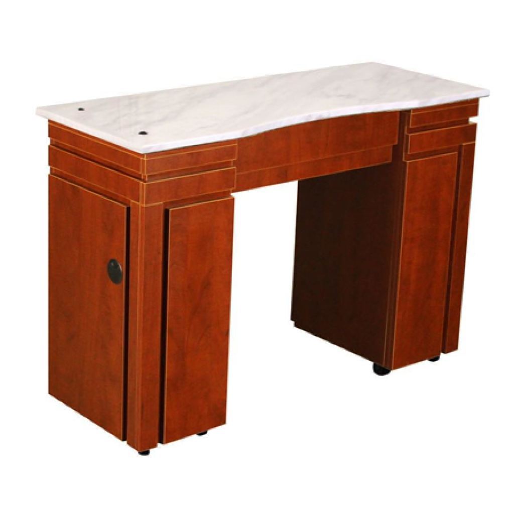 Carina (B) Manicure Table - Classic Cherry - Deco Salon - Stations