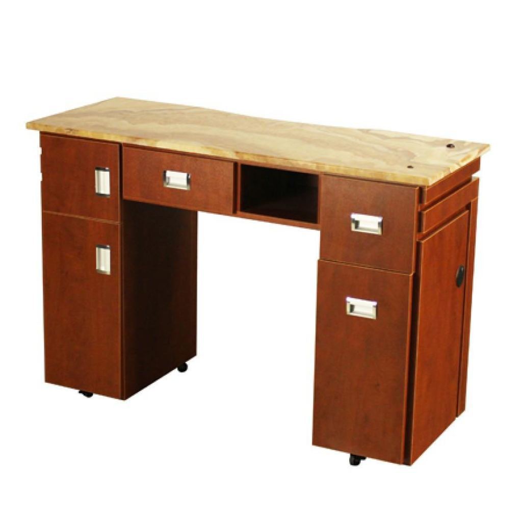 Carina (B) Manicure Table - Classic Cherry - Deco Salon - Stations