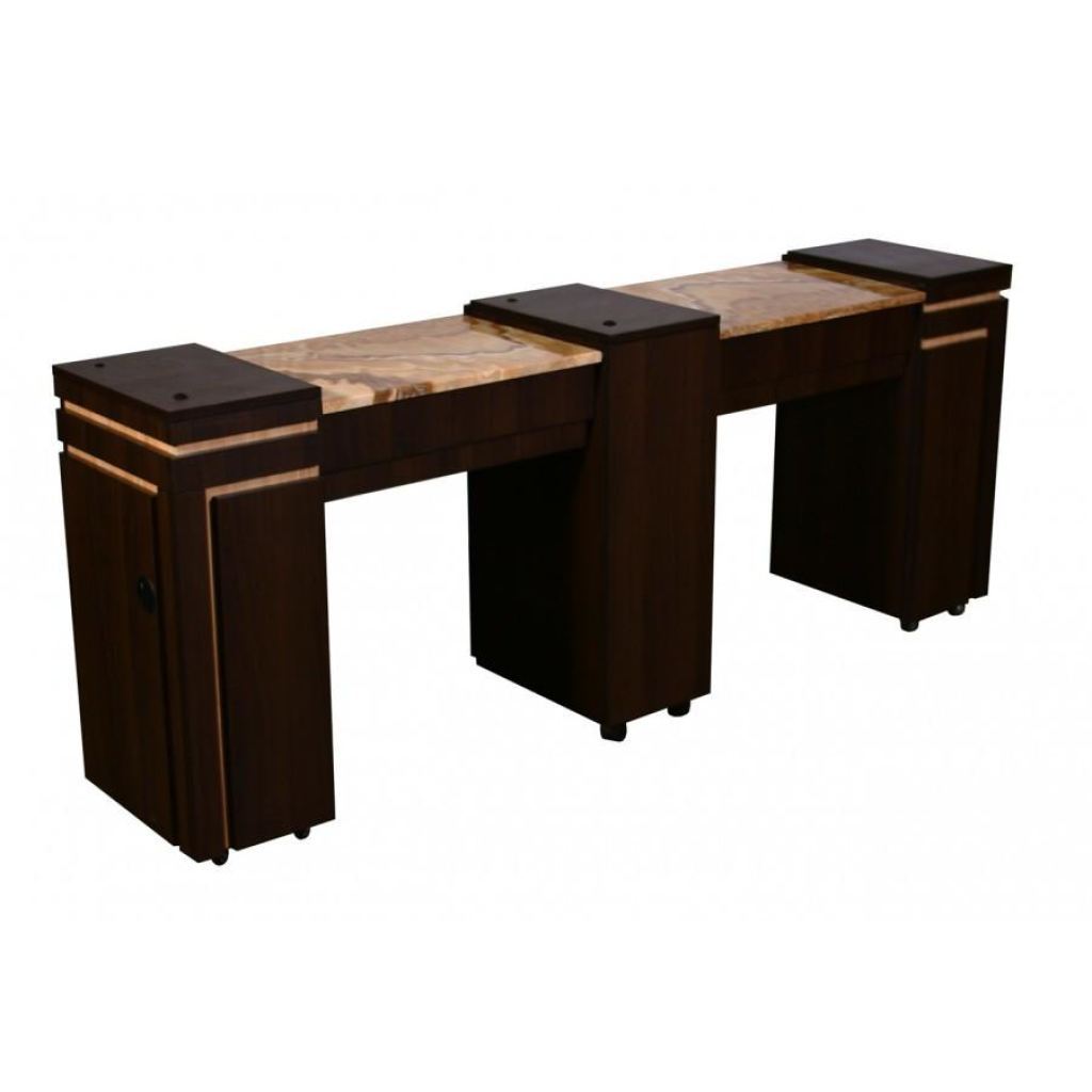 Carina (C) Manicure Table - Chocolate - Deco Salon - Stations