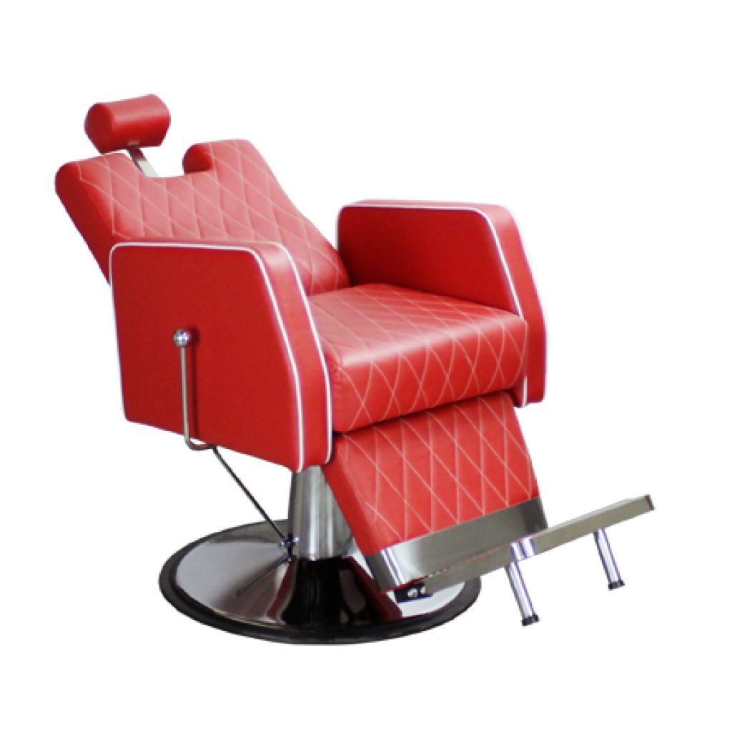 Carnegie Barber Chair - Red - Deco Salon - Chairs