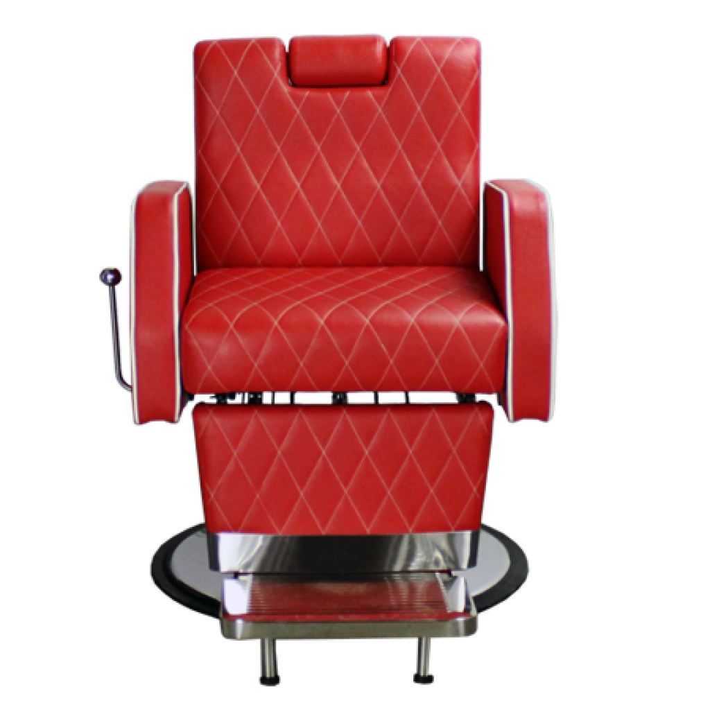 Carnegie Barber Chair - Red - Deco Salon - Chairs