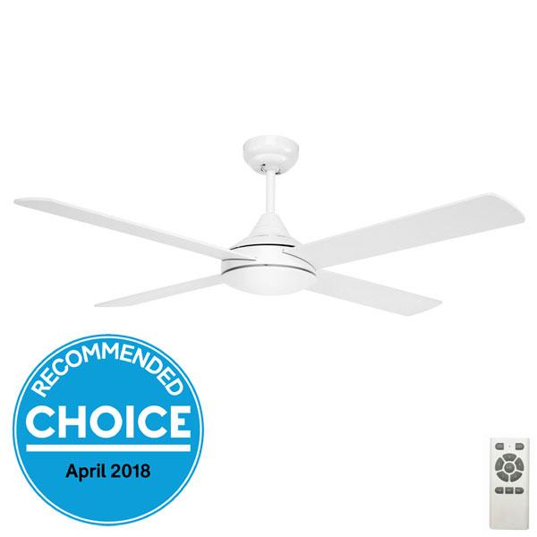 Eco Silent DC Ceiling Fan with Remote by Fanco – White 48″