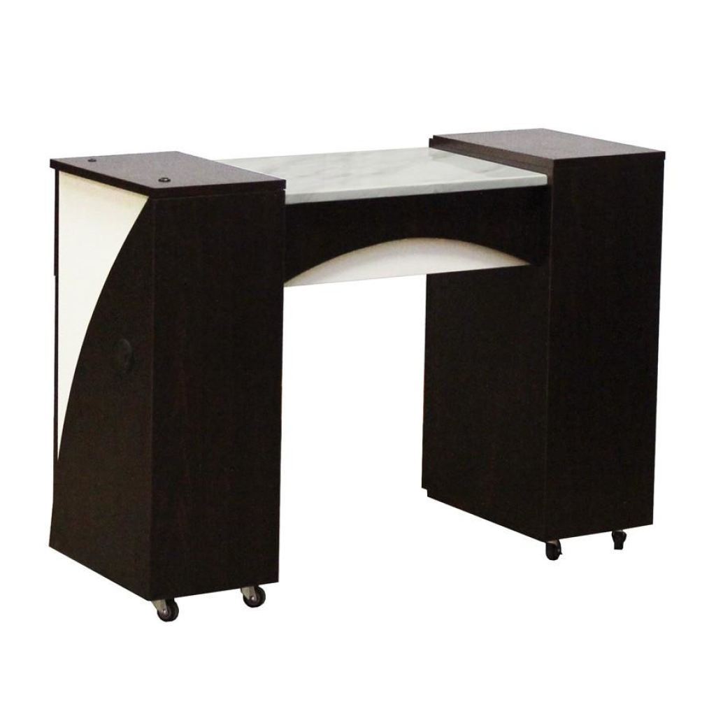 Edita (A) Manicure Table - Dark Cherry - Deco Salon - Stations