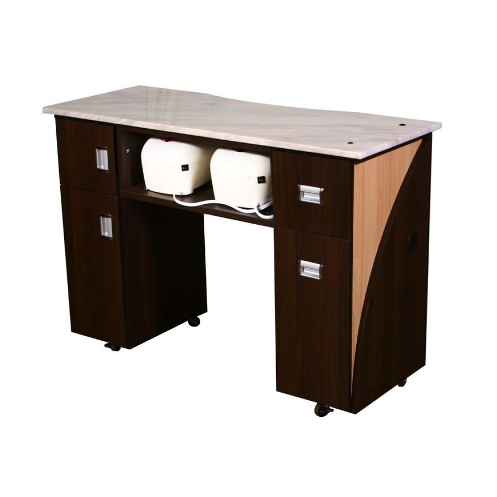 Edita (Buv) Manicure Table - Chocolate - Deco Salon - Stations