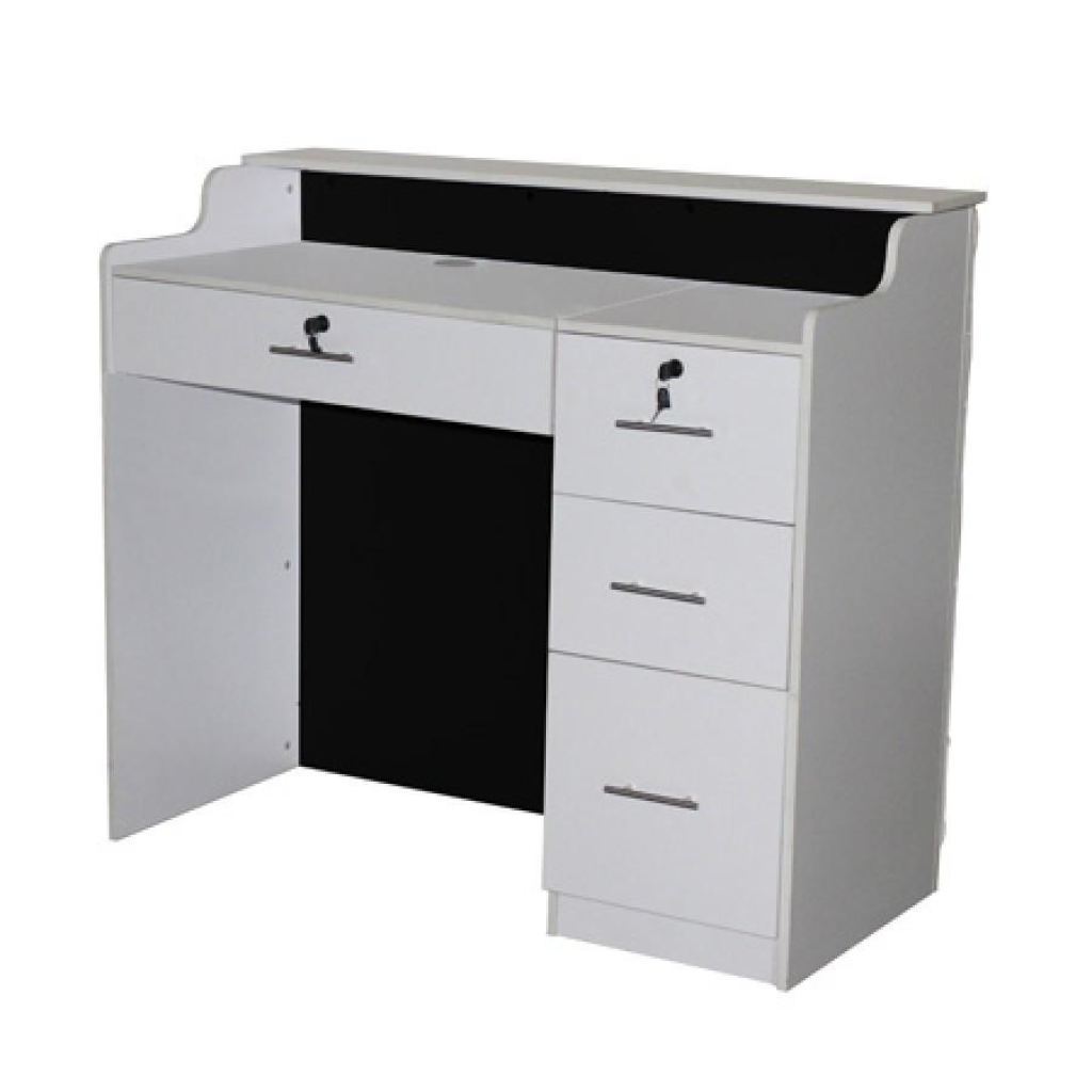 Elizabeth Reception Desk 48 - White/black - Deco Salon - Desks