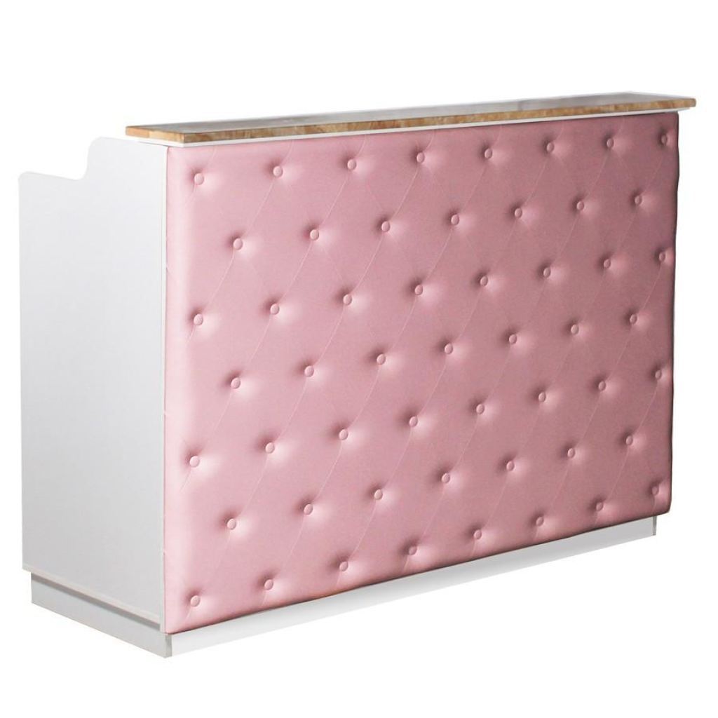 Elizabeth Reception Desk - White/pink - Deco Salon - Desks