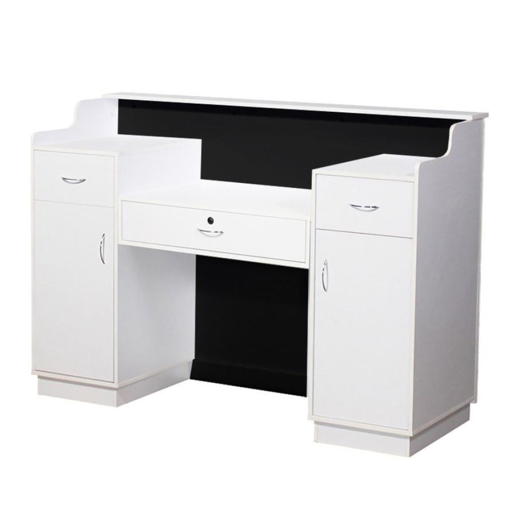 Elizabeth Reception Desk - White/silver - Deco Salon - Desks