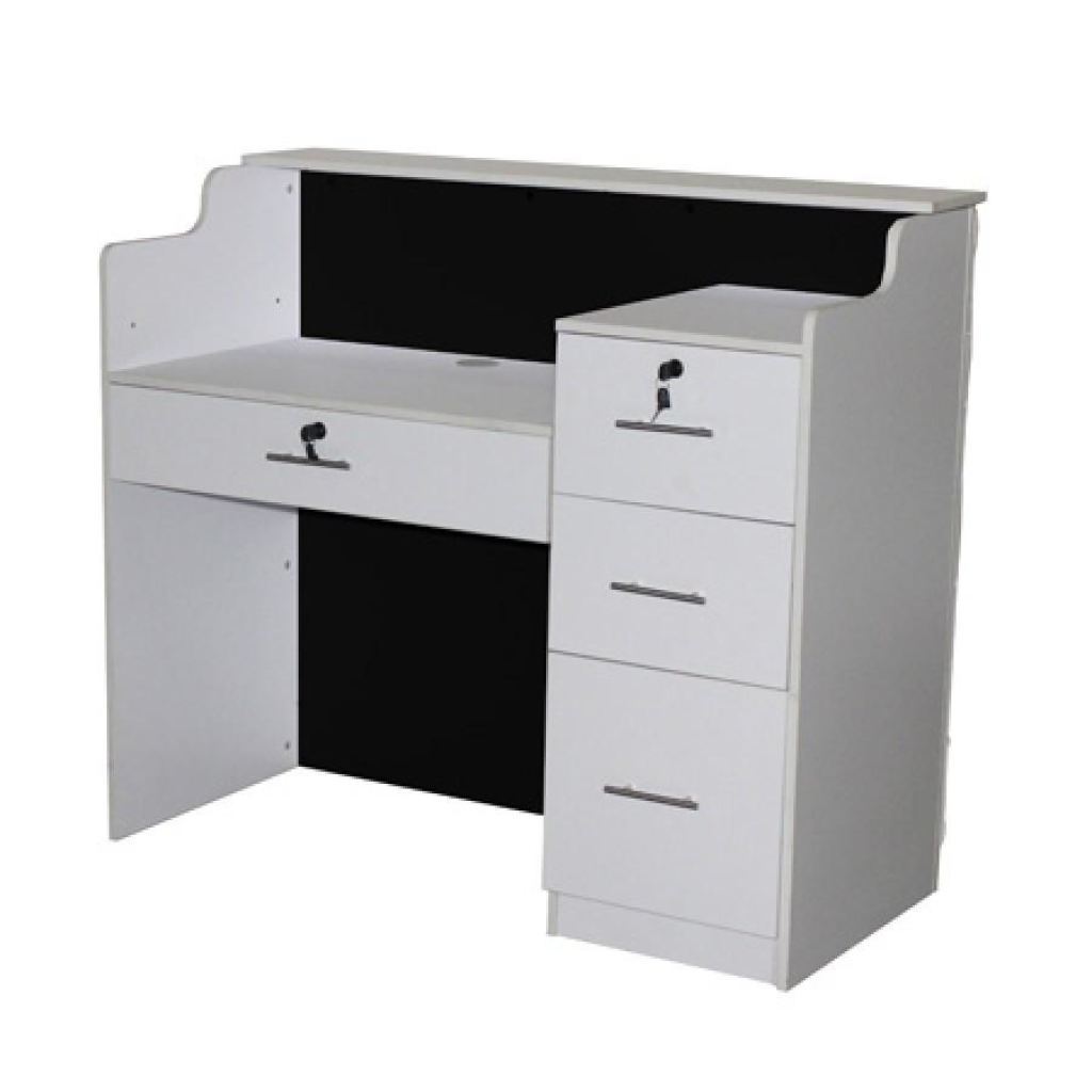 Fab Reception Desk 48 - White/black - Deco Salon - Desks