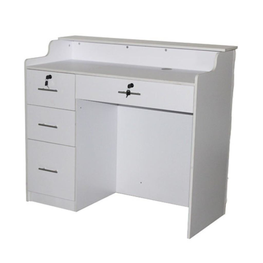 Fab Reception Desk 48 - White/silver - Deco Salon - Desks