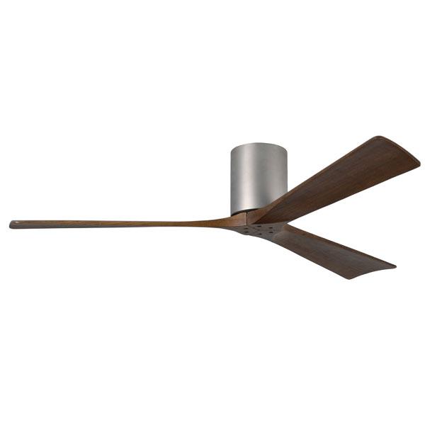 Irene-3 Hugger Ceiling Fan with Remote Control by Atlas – Brushed Nickel 60″