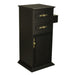 Lancaster Side Cabinet W/ Granite Top - Black - Deco Salon - Trolleys Carts And Cabinets