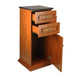 Lancaster Side Cabinet W/ Granite Top - Classic Cherry - Deco Salon - Trolleys Carts And Cabinets