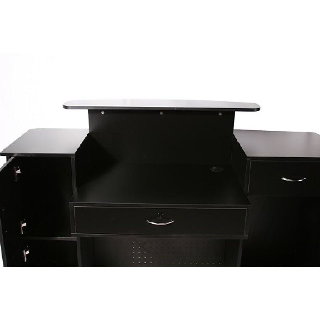 Mandy Reception Desk Showcase - Black - Deco Salon - Desks