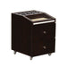 Nadia Pedicure Cart With Marble - Dark Cherry - Deco Salon - Trolleys Carts And Cabinets