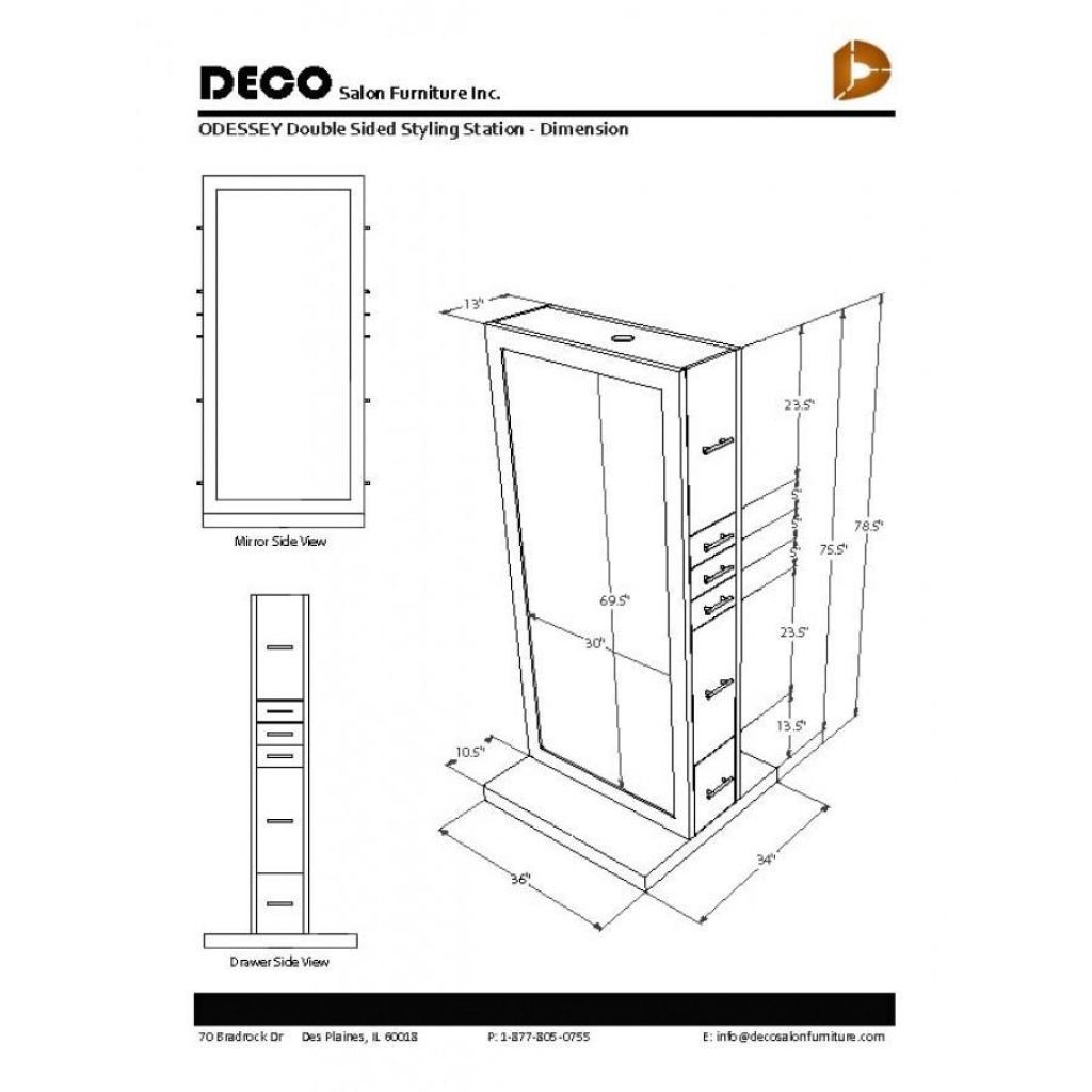 Odessey Double Sided Styling Station - White - Deco Salon - Stations