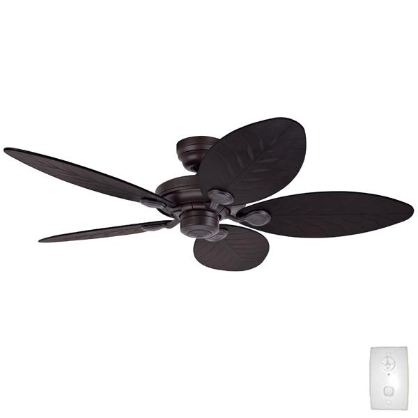 Outdoor Elements Ceiling Fan With Wall Control – New Bronze 54″