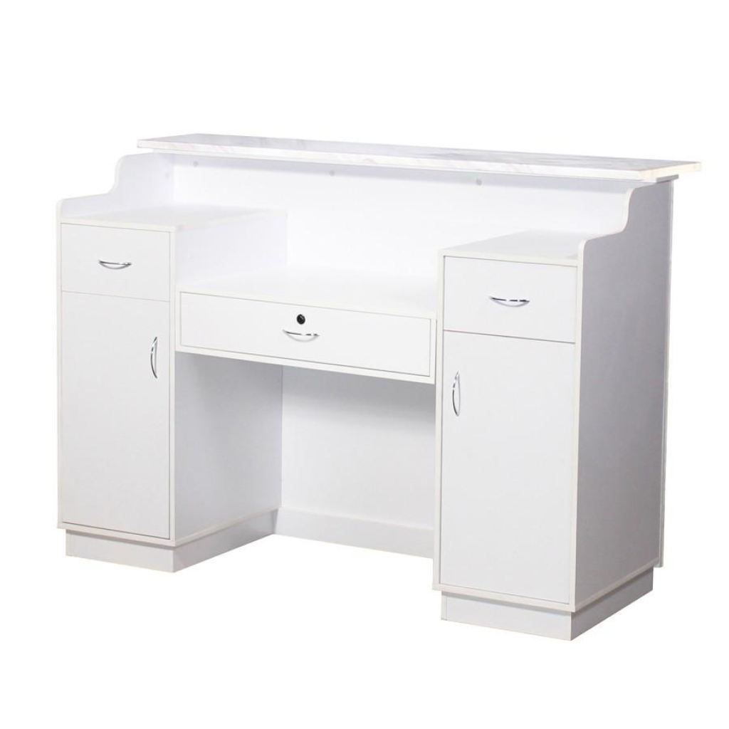 Piazza Reception Desk - White - Deco Salon - Desks