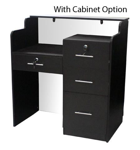 Elizabeth Reception Desk 36" Black/Black Deco Salon SF1124-P01