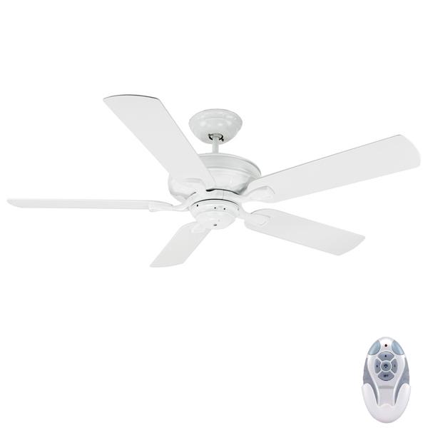 Verandah Ceiling Fan with Remote In White – 52″