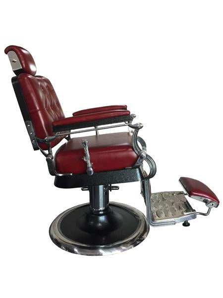 Wellington Genuine Leather Barber Chair Ruby Red Deco Salon SF12799